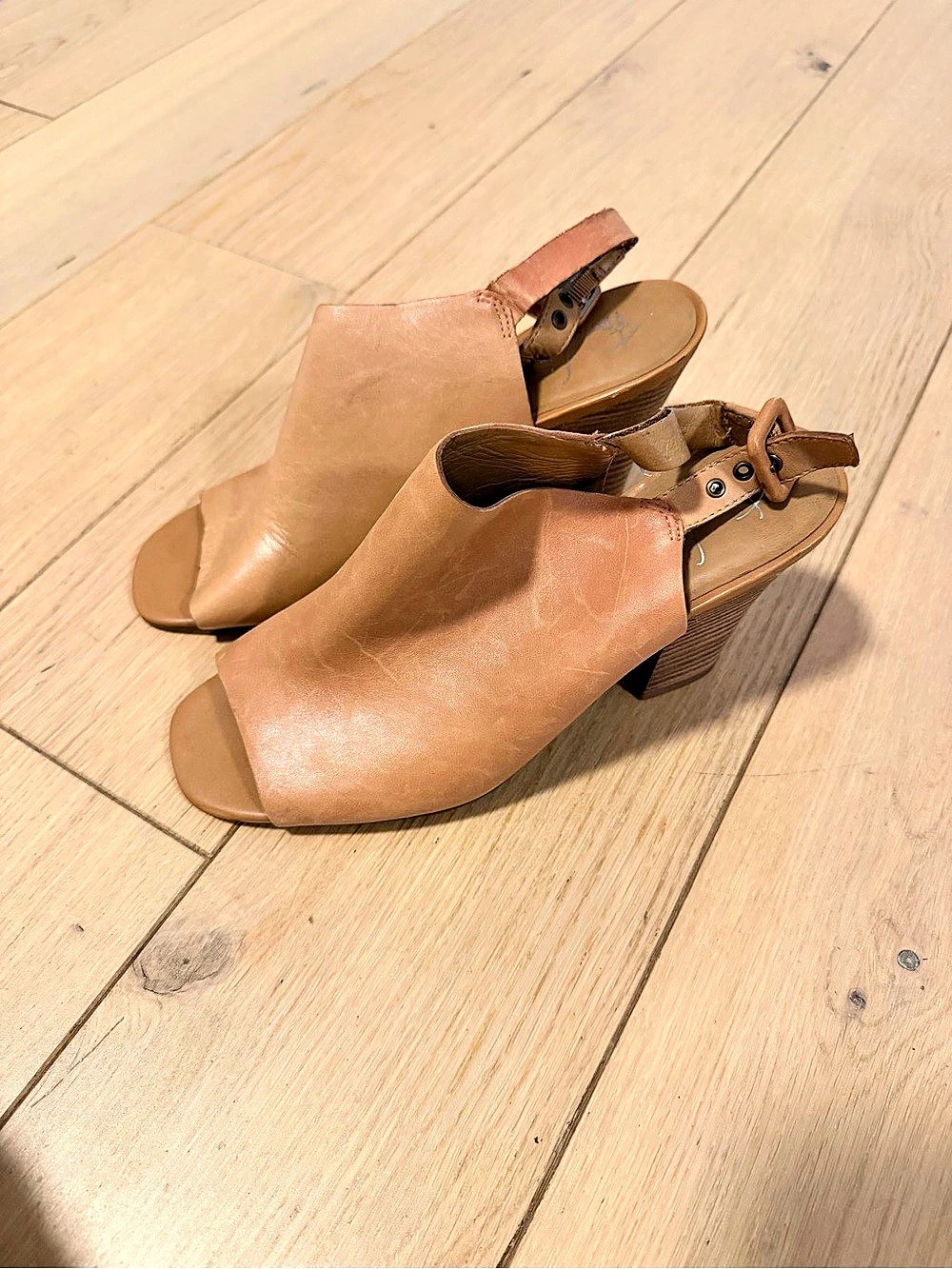 Franco Sarto Open Toe Slingback Heeled Sandals (Size 7.5)